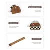 Checkered Wristlet Wallets for Women Checkerboard Dual Pouch Keychain Wristlet