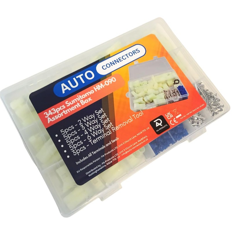 343pcs Assortment Box, Connectors, Pins, Seals & De-pinning Tool for