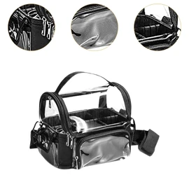 Perfeclan Clear Cosmetic Makeup Bag Essentials Makeup Case Organizer for Travel Suitcase