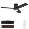 WINGBO 44 Inch Flush Mount DC Ceiling Fan with Lights