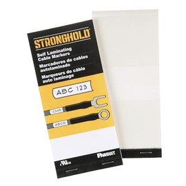 Panduit Writing Marker Book, Self-Laminated Type, Writing Dimensions: W 1.0 x H 1.0 inches (25.4 x 25.4 mm), 30 Markers / Book, White. PSCB-5Y