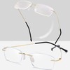 HIYANJN Rimless Readers Blue light proof reading glasses Women Men
