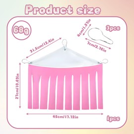 XcnPer Guinea Pig Hide, Guinea Pig Hideout, Fabric Forest Curtain Hideouts for Hamster Squirrel Rabbit, Small Animals Accessories Hammock Hanging Bed Corner (Pink)