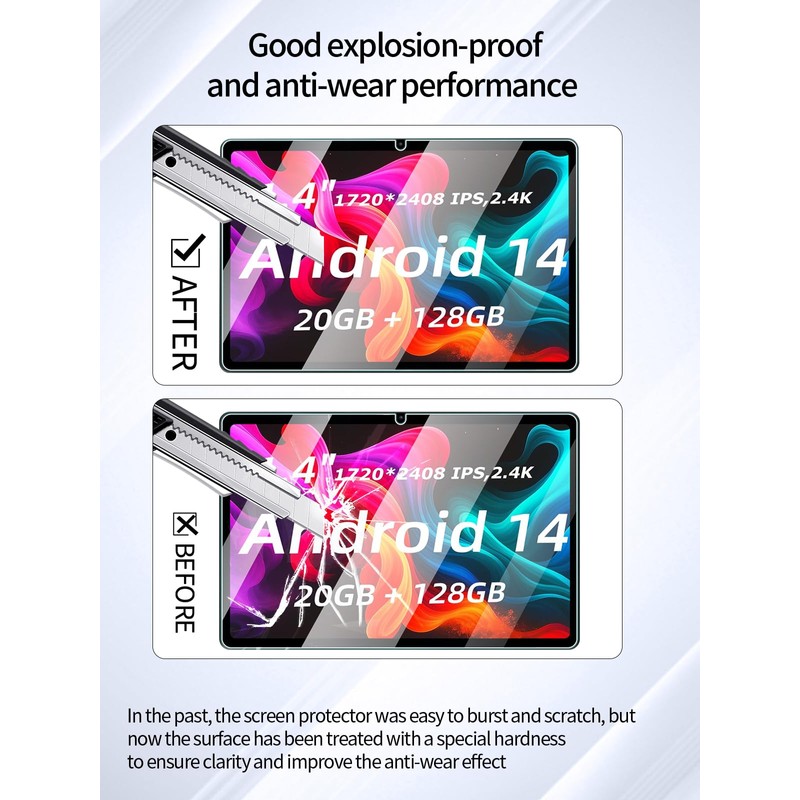 UYRUREL Screen Protector for YINOCHE P10 Android 14 11-inch Tablet,