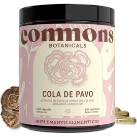 Hongos Adaptógenos - Suplemento de Hongo Cola de Pavo 120 Cápsulas - Extracto 100% Natural
