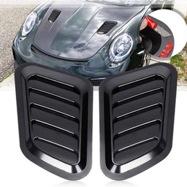 morytrade Hood Dummy Duct Universal Aero Fender Emblem Car Auto Side Duct Air Duct Black