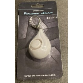 Safesound Safe Sound Personal Alarm Self-Defense Siren 125 DB Decibels Keychain White