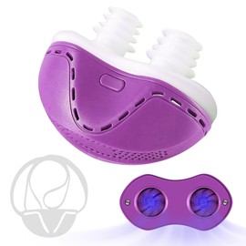 Anti Snoring Device - Advanced Stop Snoring Solution - Upgraded Mini Travel Devices - Effective Anti Snoring Aid for Men & Women - Purple