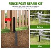 HuaSheWJ Fence Post Repair Kit，Heavy Duty Steel Fence Post Anchor