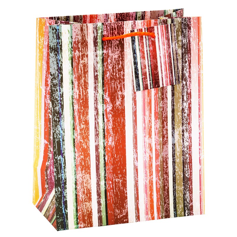 TSI Gift Bags Set Stripes, Medium, 3 Designs (Pack of