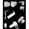 QWORK® 17 mm Roller Blind Bracket, Roller Blind Clamp-Fix, Replacement