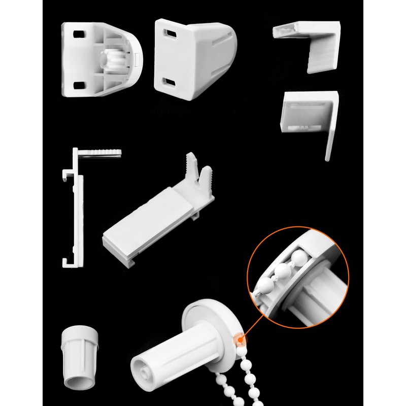 QWORK® 17 mm Roller Blind Bracket, Roller Blind Clamp-Fix, Replacement