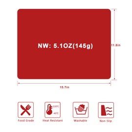 Silicone Placemats, Food-Grade Non-Slip Waterproof, Dining, Countertop Protector, Kitchen Counter Mat, Heat Resistant, Baking mat Dishwasher Safe