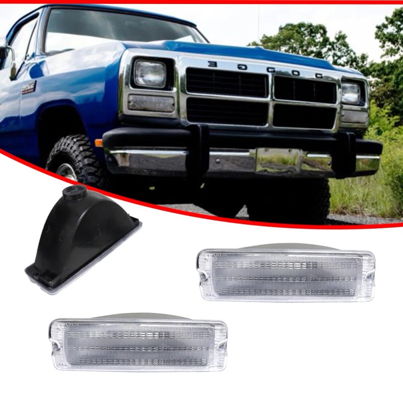 JDMTECH Clear Front Parking Turn Signal Light Housings Kit For