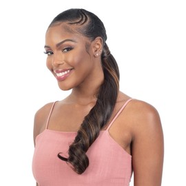 FREE TRESS Milky Way Organique Pony Pro Easy Wrap Around Ponytail French Roll Wave 24" (P1B2730)