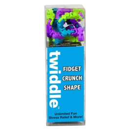 Twiddle Fidget Toy in Multiple Colors, Over 2' of Fun Novelty, Blue, Green and Purple