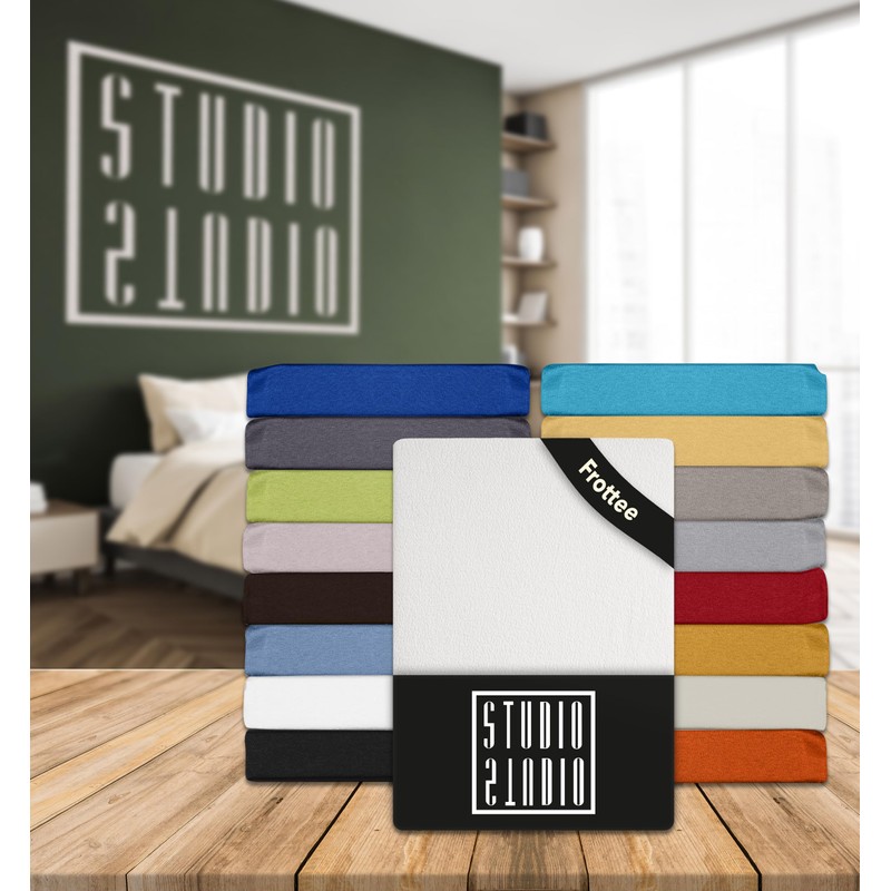 STUDIO Basic Terry Fitted Sheet 90 x 200 cm, Cotton