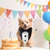 Dog Tuxedo Bandana Collar with Bow Tie, Adjustable Formal Suit
