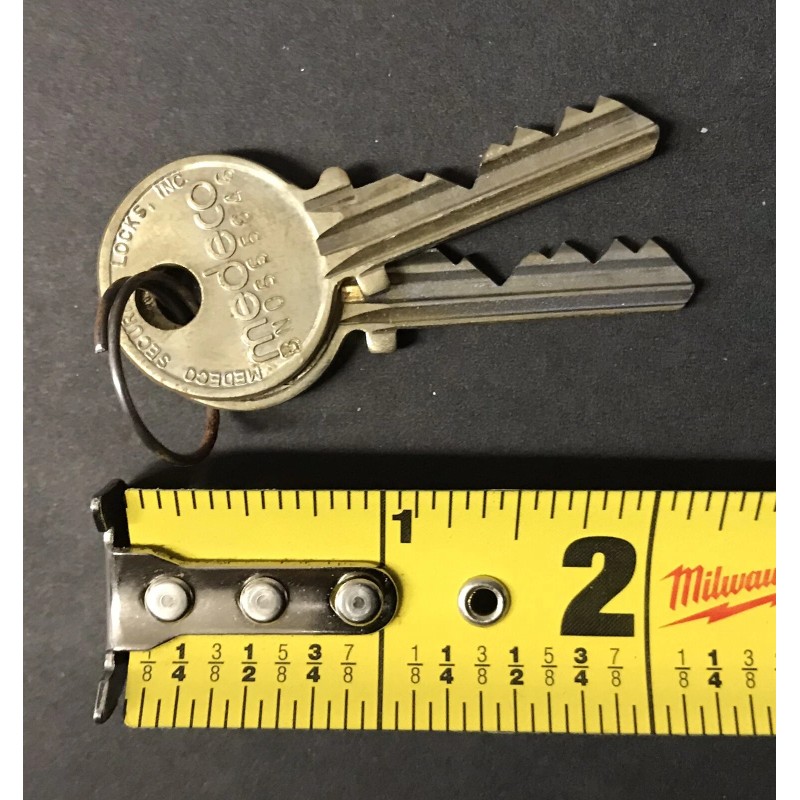 MEDECO HIGH SECURITY RIM CYLINDER PART # 10-0300N-02 BRASS IN