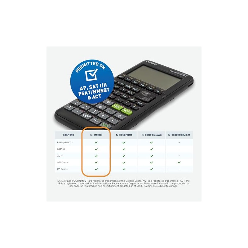 Casio fx-9750GIII Calculadora Gráfica | Pantalla Natural de Libro de