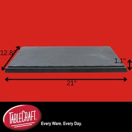 Rectangular Melamine Slate Display Tray, 21 x 12.875 x 1.125"