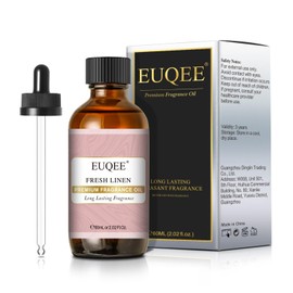 EUQEE EUQEE Fresh Linen Fragrance Oil 60ml Premium Fragrance Essential Oil for Aromatherapy, Diffusers, DIY Bath Bombs, Candle Making (2.02 Fl oz)