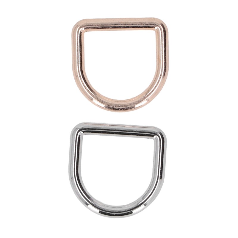 120Pcs Metal D Rings Seamless Interface Strong Load Bearing Gold