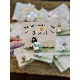 Little Jesus Figures With Cards, Mini Jesus Figures, Jesus Cards, PVC Christian Figures, Christian Collectables, Christian Gift, Party Favor - Quantity: 50 Jesus With Cards