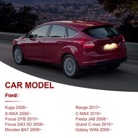 POPMOTORZ LED Number Plate Light, 2 Pieces Number Plate Light 2835 SMD with CanBus Error Free for Ford Fiesta JA8 Focus DA3 5D Focus DYB S-MAX C-MAX Grand C-max Mondeo Kuga Galaxy