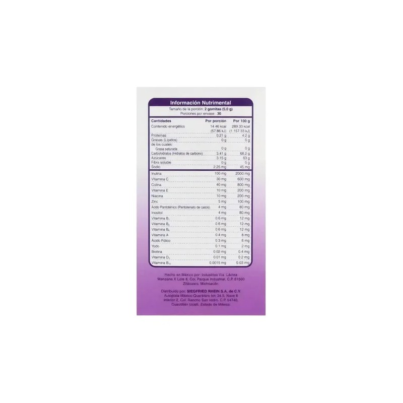 Poly-vi-gomis Vitaminas Y Minerales Gomitas Masticables C/60 Sabor Piña, Limón,