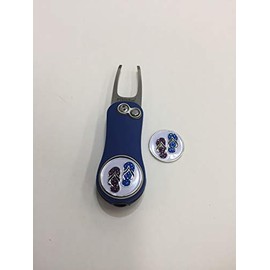 J&M Golf Pitchfix Hybrid 2.0 Switchblade Divot Tool with 2 Crystal Flip Flops Markers New