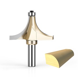 HUHAO 1-3/8" Radius Roundover Router Bit 1/2 Inch Shank,Edge Forming Roundover Bit Bead Rounding Over Edging Bit Carbide Corner Rounding Edge-Forming Bit,for Rounding Trim