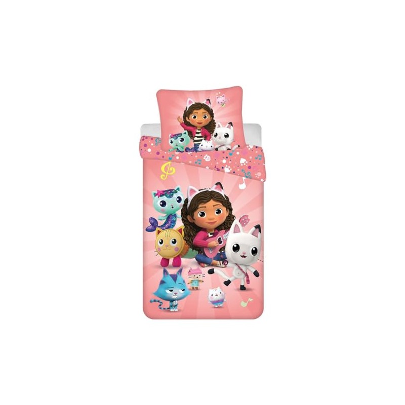Jerry Fabrics 23BS261 Dollhouse Single Duvet Cover and Pillowcase Set