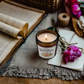 PUHEI Grandma Candle, Best Grandma Ever Gifts, Gifts for Grandma Grandmother, Grandma Gifts from Grandkids, Grandma Christmas Birthday Mother's Day Gifts, Scented Candles for Grandma Nana Gigi Mimi