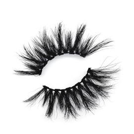 MISSLADY 6-Magnet 25mm 3D Real Mink Magnetic Eyelashes Mink Dramatic Long Wispy Fluffy Magnetic Lashes Mink (M3D-512, 25mm, 1 Pair without Eyeliner)