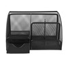 Mesh Office Desktop Organizer Multifunctional Metal 7 Compartments Pen Holder