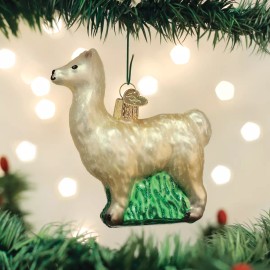 OLD WORLD CHRISTMAS LLAMA GLASS CHRISTMAS ORNAMENT 12284