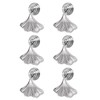 Morobor Ginkgo Leaf Shape Knob Handles, 6pcs Silvery Drop Pendant