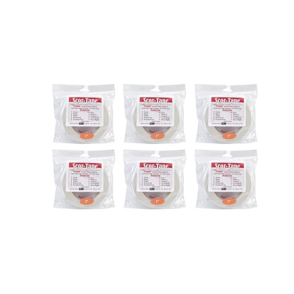 Scor-Pal Products Scor-Tape 1"X27Yd 6/Pkg, 27yds 6 Pack