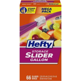 Hefty Slider Storage Bags, Gallon Size, 66 Count