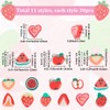 SUNNYCLUE 1 Box 330Pcs 11 Styles Strawberry Clay Beads Fruit