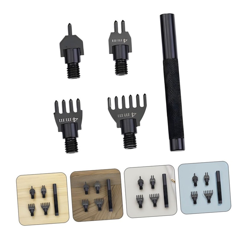 CHILDWEET 1 Set Detachable Leather Hole Punch Tool Kit DIY