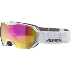 ALPINA PHEOS S Q - Verspiegelte, Kontrastverstärkende & Polarisierte Skibrille Mit 100% UV-Schutz Für Erwachsene, white, One Size