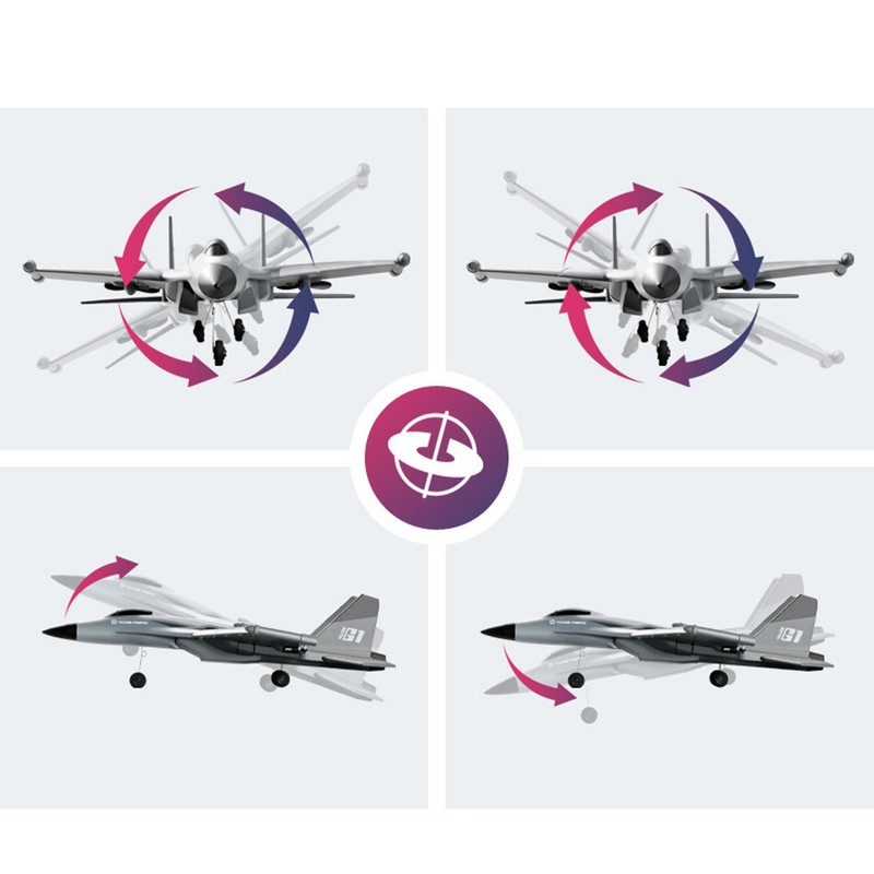 RC Glider Plane Lightweight Flexible Remote Control Airplane with LED