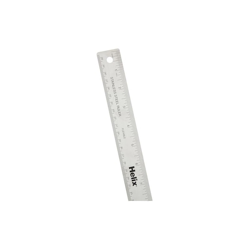 Helix - Flexible Stainless Steel Non Skid Ruler 12 Inch/30cm