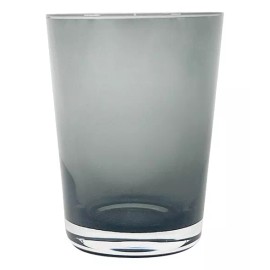 Baum Brothers Juego Vasos Cristal 445 Ml Lisos Color Gris Modernos