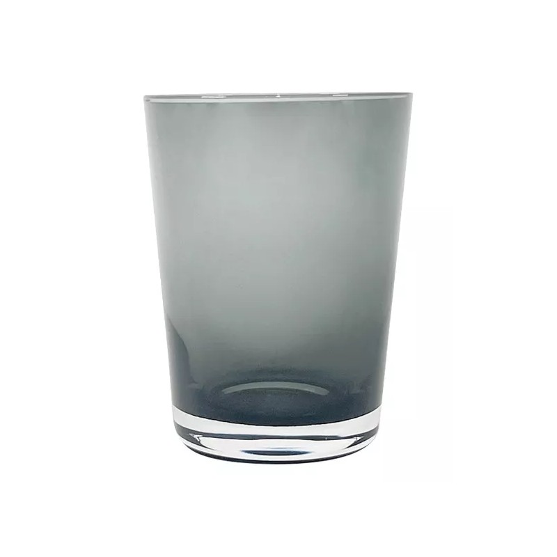 Baum Brothers Juego Vasos Cristal 445 Ml Lisos Color Gris