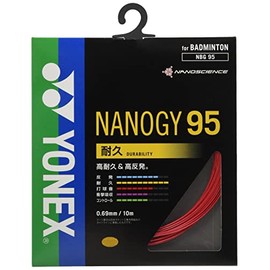 YONEX Badminton Strings, Nanogy 95 (0.69 mm), NBG95, Red
