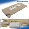 Silscvtt Beige Sun Visor Driver Side with Mirror and Light