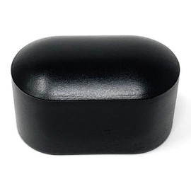 Design61 8x Cover Caps Chair Leg Caps 38 x 20 mm for Oval Pipes Pipe Caps for Garden Chairs Polyethylene (PE), Black